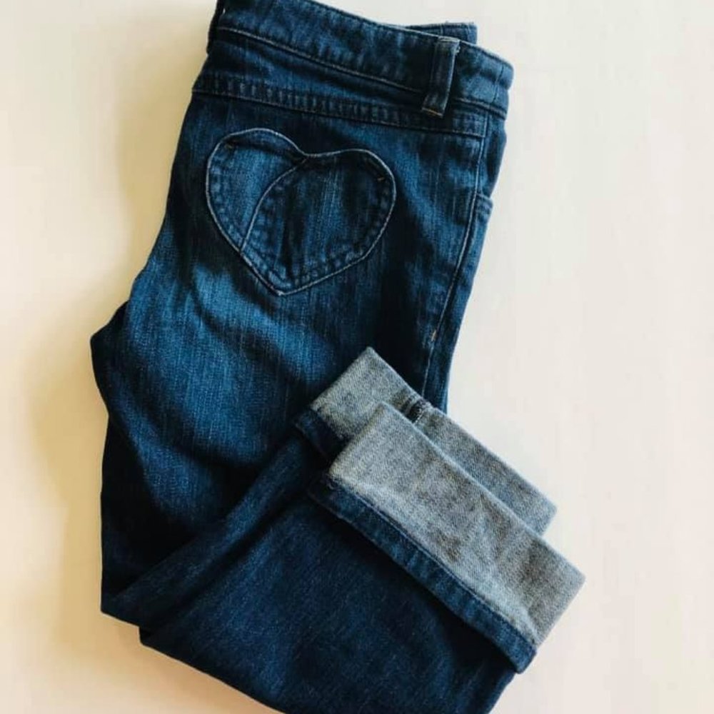 Juicy Couture crop cuffed girl jeans heart 14